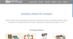 Desktop Screenshot of milaprint.hu