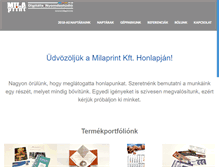 Tablet Screenshot of milaprint.hu